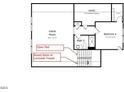 Detailed floorplan of the home showcasing the layout of the upstairs level at 237 Tidal Pool Way, Cary, NC 27519