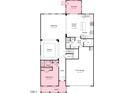 First floor plan showcasing the gathering room, kitchen, dining room, and a two-car garage at 680 Sun Meadow Dr, Wake Forest, NC 27587