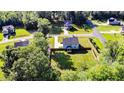 Aerial shot of the property showcasing the home's layout and surrounding landscape at 2802 Bingham Dr, Mebane, NC 27302