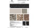 Exterior color package showcasing roof shingle, siding, stone, brick, shutter, and trim color options at 3191 Mission Olive Pl # 350, New Hill, NC 27562
