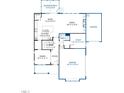 Detailed floor plan of the home's first level, showcasing the kitchen, Gathering room, study, and garage layout at Lot 17 Magnolia Acres Ln, Fuquay Varina, NC 27526