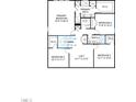 Detailed second-floor layout featuring the primary bedroom, additional bedrooms, bathrooms, and a loft space at Lot 17 Magnolia Acres Ln, Fuquay Varina, NC 27526
