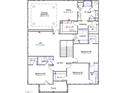Second-floor layout with a main bedroom, sitting area, three additional bedrooms, and a loft space at 40 Bold Dr, Youngsville, NC 27596