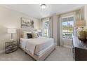 Cozy bedroom with soft carpet, two windows, and tasteful decor at 2012 Kapalua Way # 193, Durham, NC 27703