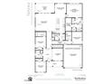 Detailed floor plan displaying the layout of the home including bedrooms, kitchen, and living spaces at 2309 Abbeyhill Dr # 2, Raleigh, NC 27610