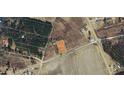 Overhead view of property outlining boundary lines and nearby roads at 2657 Joel Johnson Rd, Lillington, NC 27546