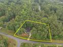 Expansive estate outlined, showcasing a private home surrounded by mature trees on a large lot at 3587 Garner Terrace Way, Wake Forest, NC 27587