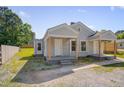 Well-maintained duplex with manicured lawn, showcasing individual entrances and fresh exterior paint at 414 Craven St, Durham, NC 27704