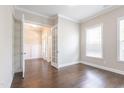 Spacious office with windows offering plenty of natural light and hardwood floors throughout at 1217 Great Egret Way, Durham, NC 27713