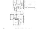 Detailed floor plan showcasing the layout of the home, including room dimensions and garage spaces at 2661 Silver Bend Dr, Apex, NC 27539