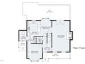 Detailed floor plan of the home's main level, including the kitchen, living room, dining room, and deck at 2708 Halfhitch Trl, Raleigh, NC 27615