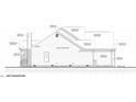 Detailed side view of a home showcasing siding, roofing, and brick specifications at 5300 Langdon Dr, Oxford, NC 27565