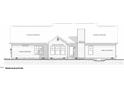 Back view of a home design, featuring brick and siding details as specified at 5300 Langdon Dr, Oxford, NC 27565