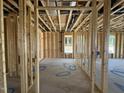 Detailed framing highlights potential for a stunning interior layout at 268 Meadowbark Bnd # 42, Garner, NC 27529