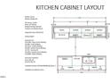Blueprint showcasing kitchen cabinet layout and dimensions at 744 Parc Townes Dr # 34, Wendell, NC 27591