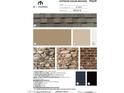 Color package displays roof shingle, siding, trim, stone, front door, shutters, and windows options at 2416 Picual Way # 37, New Hill, NC 27562