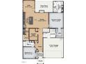 Detailed floor plan showcasing an open layout with a kitchen, Gathering room, bedrooms, and a two-car garage at 477 Beacon Hill Rd # 29, Lillington, NC 27546