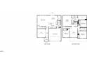Detailed floor plan showcasing the layout of the first and second floors of the home at 1142 Winding Spring Dr, Mebane, NC 27302