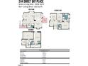 Detailed floor plan illustrating layout of home, including room dimensions and overall square footage at 244 Sweet Bay Pl, Carrboro, NC 27510