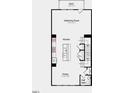 Second-floor layout with a kitchen, dining area, gathering room, half-bath, and a deck at 424 Rowe Way, Knightdale, NC 27545