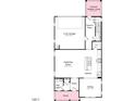 Detailed floor plan showcasing the layout of the home, including the kitchen, garage, and gathering room at 1057 Hardin Hill Ln, Knightdale, NC 27545