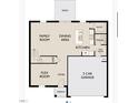 First floor plan featuring a Gathering room, flex room, dining area, kitchen, powder room, and two car garage at 140 N Keatts Winner Ct, Wilson's Mills, NC 27520