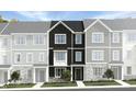 Charming townhouse showcasing a stone facade, a covered entryway and manicured landscaping for enhanced curb appeal at 1424 Jay Rd, Knightdale, NC 27545