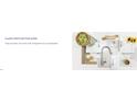 Modern kitchen sample layout with white cabinets, wood floors and hardware samples at 2930 Alyssa Ct, Knightdale, NC 27604