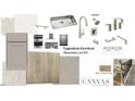 Selection of kitchen finishes including cabinets, countertops, hardware, and flooring samples at 1016 Dillon Lake Dr, Knightdale, NC 27545