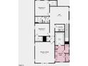 Second floor layout with three bedrooms, two bathrooms, laundry and loft at 1053 Hardin Hill Ln, Knightdale, NC 27545