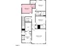 Second-floor layout featuring bedrooms, bathrooms, laundry, and owner's suite with walk-in closets and bath at 1053 Hardin Hill Ln, Knightdale, NC 27545