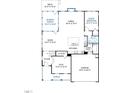 Detailed floor plan showcasing the layout of the home's first floor, including kitchen, Gathering room, and garage at 2224 Yumeewarra Dr, Apex, NC 27502