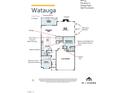 Watauga floor plan featuring a study, screened porch, and open-concept kitchen and great room at 2404 Picual Way # 34, New Hill, NC 27562