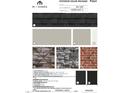 Exterior color palette showing roof shingle, siding, trim, and stone options for a new home construction at 3193 Mission Olive Pl # 351, New Hill, NC 27562