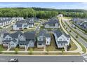 Bird's-eye view of a vibrant residential community, with lush greenery and orderly street design at 34 Millennium Dr, Pittsboro, NC 27312