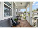 Inviting front porch with comfortable seating and views of the neighborhood at 513 Basin Hill Dr, Wake Forest, NC 27587
