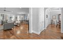 Spacious open floorplan features hardwood floors, bright windows and neutral paint at 2121 Vecchio Ln, Apex, NC 27502