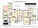 Detailed floor plan of a 2-story home with labeled rooms and dimensions at 4305 Heathgate Ln, Raleigh, NC 27613