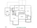 Second floor plan featuring bedrooms, media room, recreational room and storage spaces at 5841 Carriage Gate Dr, Raleigh, NC 27603