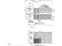 Home architectural drawings showing front and rear elevations at 88 Willow Cameron Way, Angier, NC 27501