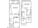 Detailed floor plan showcases the layout of the home, including room dimensions and features at 1213 Silver Beach Way, Raleigh, NC 27606