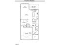 First floor plan showcasing an eat-in kitchen, Gathering room, office, and garage entry at 1205 Westerland Way # 25, Durham, NC 27703