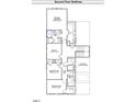 Second floor plan featuring a primary bedroom, bonus room, two additional bedrooms, and a laundry room at 1205 Westerland Way # 25, Durham, NC 27703
