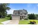 Attractive two-story home with a well-maintained lawn and a two-car garage at 3525 Daisy Ln, Wake Forest, NC 27587
