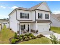 Beautiful two-story home with a welcoming porch and well-manicured landscaping at 3613 Cross Timber Ln, Raleigh, NC 27603