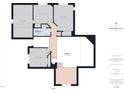 Layout of the home's second floor showing the dimensions of the bedrooms, bathrooms, and hallway at 7501 Montibillo Pkwy, Durham, NC 27713