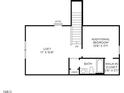 Upstairs floor plan showing loft area, additional bedroom, bathroom and walk-in closet at 2036 Abbeyhill Dr # 99, Raleigh, NC 27610