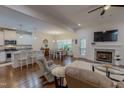 Open floor plan showcasing a modern kitchen, dining area, and comfortable living room at 167 Sequoia Dr, Timberlake, NC 27583
