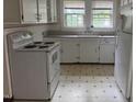 View of kitchen, including range, cabinets and appliances at 921 Alabama Ave, Durham, NC 27705