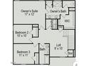 Second floor plan featuring an owner's suite, two bedrooms, a loft, and laundry area at 20 Gray Pine Way, Sanford, NC 27332